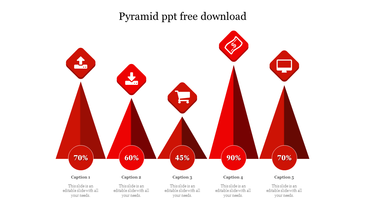 pyramid ppt free download-Red